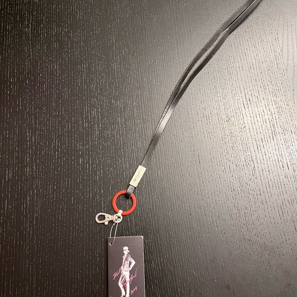 NWT unisex Karl Lagerfeld for H&M lanyard key ring from 2004 collab - Picture 2 of 3